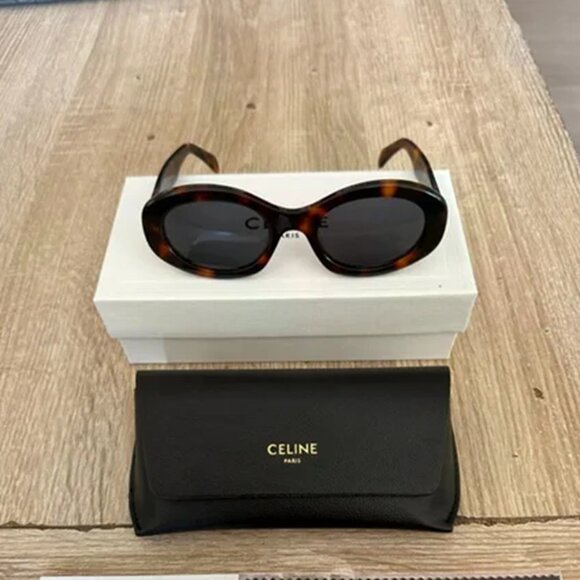 Celine Triomphe 01 Oval Sunglasses - Picture 1 of 6